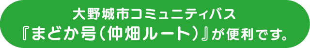 大野城市コミュニティバス『まどか号（仲畑ルート）』が便利です。